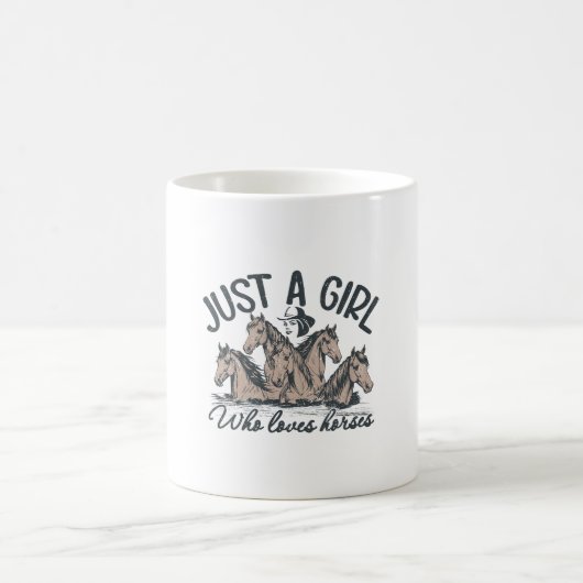 Gewoon een meisje dat van paarden houdt koffiemok (Center)