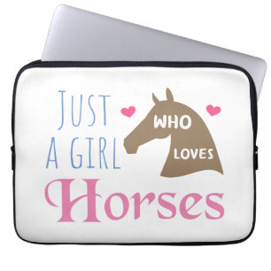 Gewoon een meisje dat van Paarden houdt Laptop Sleeve