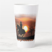 gewoon een meisje dat van paarden houdt latte mok (Voorkant)