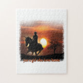 gewoon een meisje dat van paarden houdt legpuzzel (Verticaal)