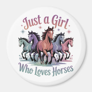 Gewoon een meisje dat van paarden houdt magneet