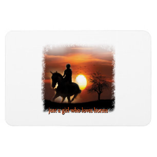 gewoon een meisje dat van paarden houdt magneet