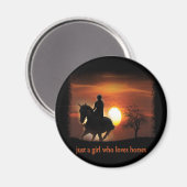 gewoon een meisje dat van paarden houdt magneet (Voorkant / Achterkant)