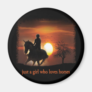 gewoon een meisje dat van paarden houdt magneet