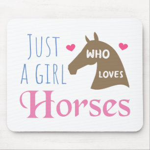 Gewoon een meisje dat van paarden houdt muismat
