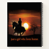 gewoon een meisje dat van paarden houdt notitieboek (Achterkant)