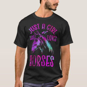 Gewoon een meisje dat van Paarden houdt om Waterve T-shirt
