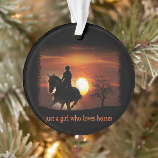 gewoon een meisje dat van paarden houdt ornament (Boom)