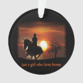 gewoon een meisje dat van paarden houdt ornament (voorkant)