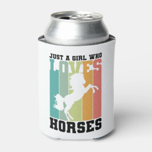 Gewoon een meisje dat van Paarden houdt Paardenm Blikjeskoeler