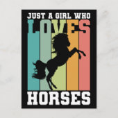 Gewoon een meisje dat van Paarden houdt | Paardenm Briefkaart (Voorkant)