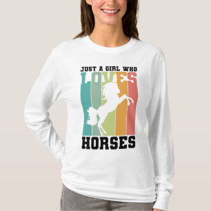 Gewoon een meisje dat van Paarden houdt   Paardenm T-shirt