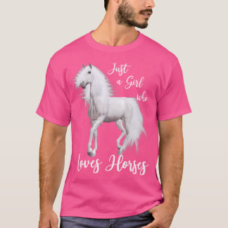 Gewoon Een Meisje Dat Van Paarden Houdt Paardrijde T-shirt
