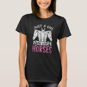 Gewoon Een Meisje Dat Van Paarden Houdt Paardrijde T-shirt