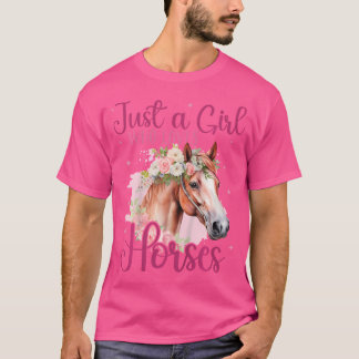 Gewoon Een Meisje Dat Van Paarden Houdt Paardrijde T-shirt