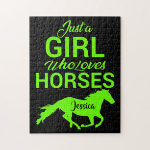 Gewoon een meisje dat van paarden houdt Persoonlij Legpuzzel
