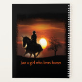 gewoon een meisje dat van paarden houdt planner (Achterkant)