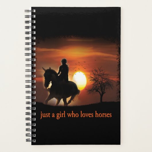 gewoon een meisje dat van paarden houdt planner (Voorkant)