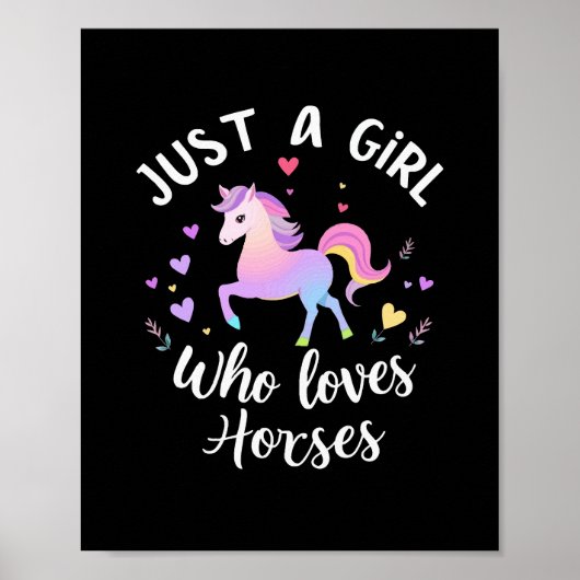Gewoon Een Meisje Dat Van Paarden Houdt Poster (Voorkant)