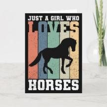 Gewoon een meisje dat van Paarden houdt | Retro p