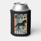 Gewoon een meisje dat van Paarden houdt | Retro Vi Blikjeskoeler (Blikje Achterkant)