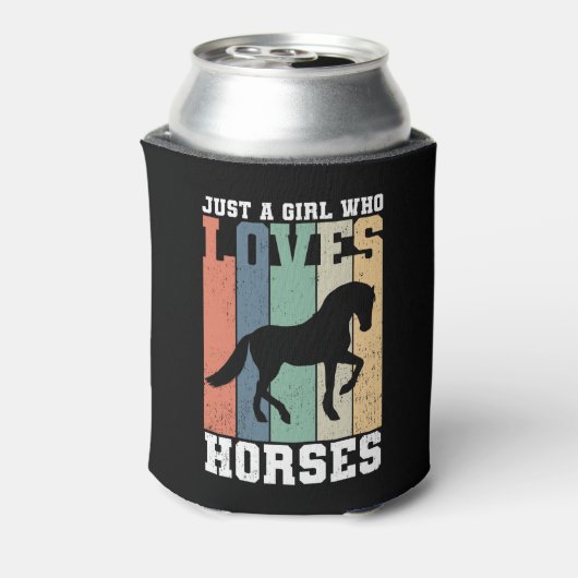 Gewoon een meisje dat van Paarden houdt | Retro Vi Blikjeskoeler (Blikje Achterkant)