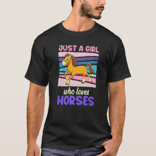 Gewoon een meisje dat van paarden houdt, Rider Hor T-shirt