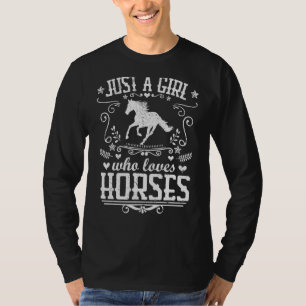 Gewoon een meisje dat van paarden houdt, Rider Vin T-shirt
