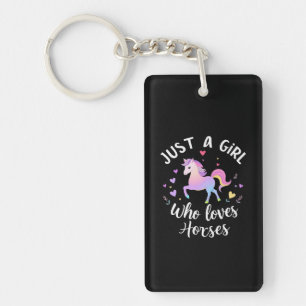 Gewoon Een Meisje Dat Van Paarden Houdt Sleutelhanger