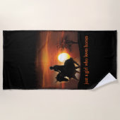 gewoon een meisje dat van paarden houdt strandlaken (Voorkant)