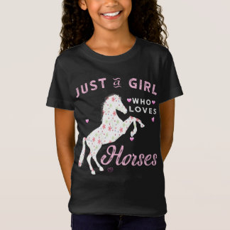 Gewoon een meisje dat van paarden houdt. t-shirt