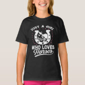 gewoon een meisje dat van paarden houdt t-shirt (Voorkant)