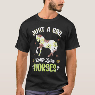 Gewoon een meisje dat van paarden houdt t-shirt