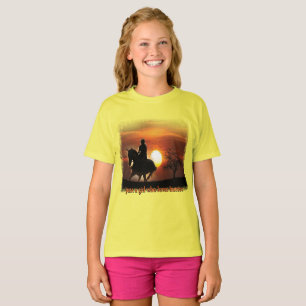 gewoon een meisje dat van paarden houdt t-shirt