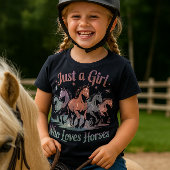 Gewoon een meisje dat van paarden houdt t-shirt