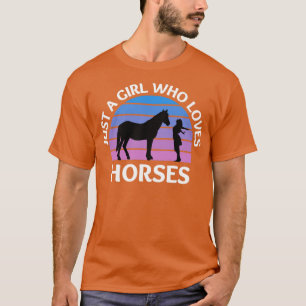 Gewoon een meisje dat van paarden houdt t-shirt