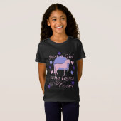 Gewoon een meisje dat van paarden houdt. t-shirt (Voorkant volledig)