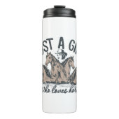 Gewoon een meisje dat van paarden houdt thermosbeker (Voorkant)