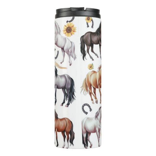 Gewoon een meisje dat van paarden houdt thermosbeker (Achterkant)