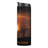 gewoon een meisje dat van paarden houdt thermosbeker (Geroteerd rechts)