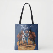 Gewoon een meisje dat van paarden houdt tote bag (Voorkant)
