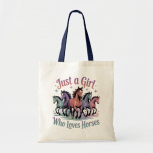 Gewoon een meisje dat van paarden houdt tote bag