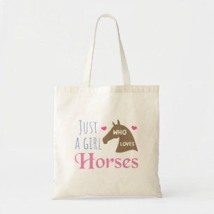 Gewoon een meisje dat van Paarden houdt Tote Bag