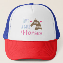 Gewoon een meisje dat van Paarden houdt Trucker Pet