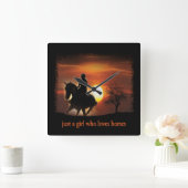 gewoon een meisje dat van paarden houdt vierkante klok (Huis)