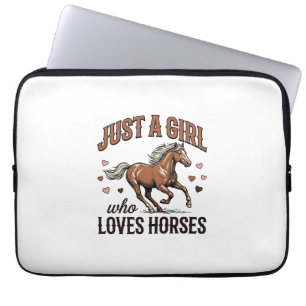Gewoon Een Meisje Dat Van Paarden Houdt Vintage Pa Laptop Sleeve