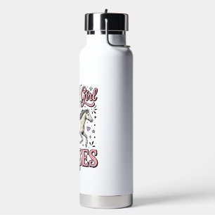 Gewoon Een Meisje Dat Van Paarden Houdt Vintage Ve Waterfles