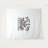 Gewoon een meisje dat van paarden houdt wandkleed (Voorkant (horizontaal))