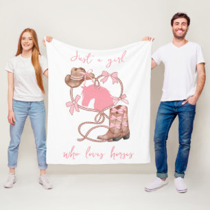 Gewoon een meisje dat van paarden houdt, Western, Fleece Deken