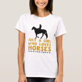 Gewoon een meisje dat van paarden houdt - Western  T-shirt (Voorkant)